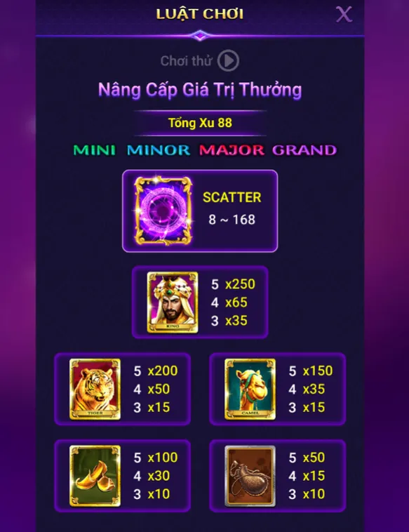 Trải Nghiệm Nổ Hũ Bảo Vật Ba Tư Tại VaoBet Với Tỷ Lệ Thắng Siêu Khủng