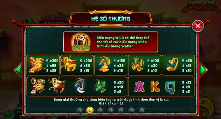 Trải Nghiệm Slot Game Kungfu Panda Tại VaoBet Với Tỷ Lệ Thắng Siêu Khủng