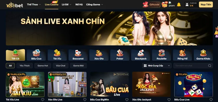 Xanh Chín Live Tại Vaobet Sân Chơi Công Bằng Và Uy Tín Nhất Hiện Nay
