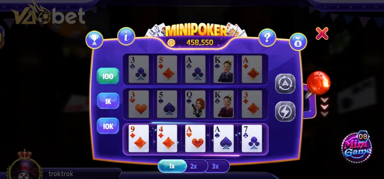 Trải Nghiệm Đỉnh Cao Table Game Mini Poker tại VaoBet Với Tỷ Lệ Thưởng Lớn