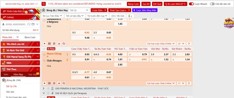 Khám Phá Thế Giới Cá Cược Thể Thao SABA Sports Tại VaoBet Đẳng Cấp
