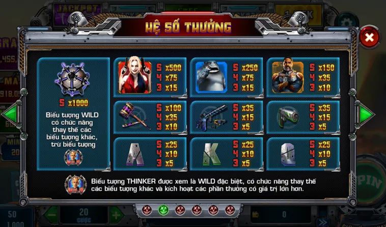 Slot Game Suicide Squad tại VaoBet Siêu Phẩm Quay Hũ Đẳng Cấp Đầy Kịch Tính