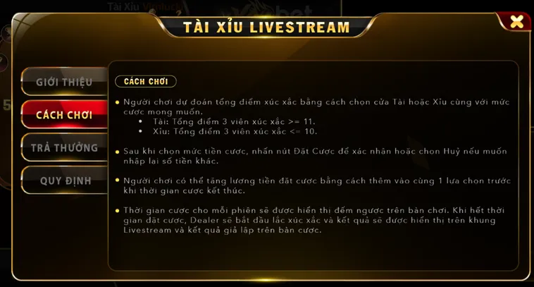 Tài Xỉu Live Tại Vaobet Sân Chơi Cá Cược Đỉnh Cao Cho Mọi Game Thủ